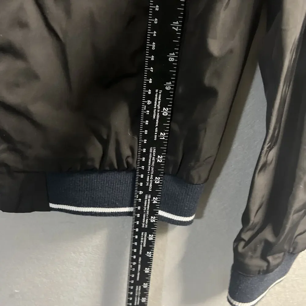 Calvin‎ Klein Men's Black Windbreaker Small Removable Hood Jock Reflective